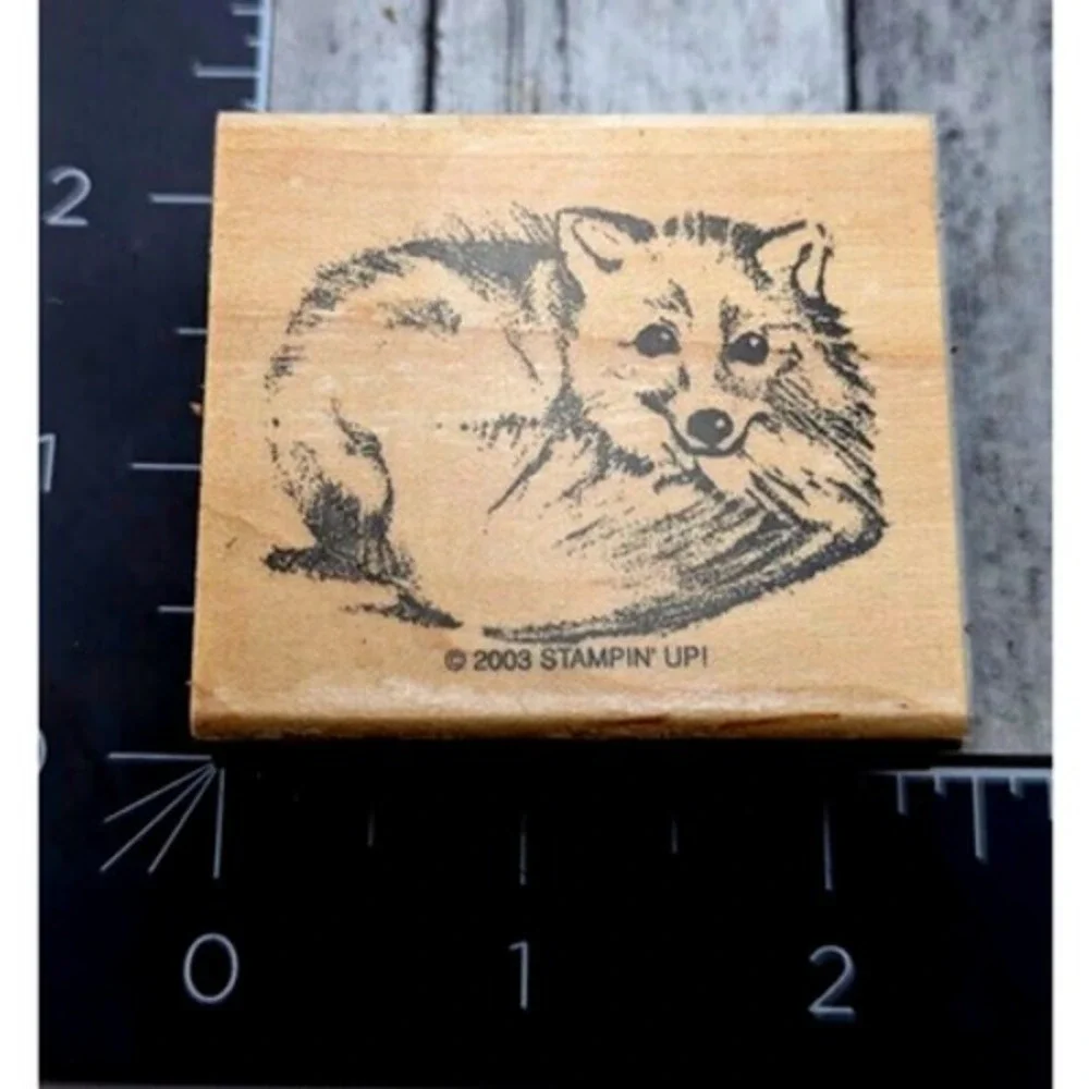 Stampin' Up! Winter Fox Friends 2003 Rubber Stamp Wood #i31